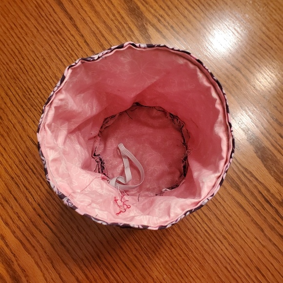 HAND CRAFTED. Petite Fabric Collapsible Waste Basket - Picture 3 of 4